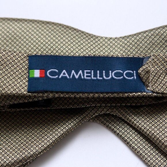 Men's Self-tied Bow Tie Dusty Gold Silk Big Butterfly S428 - Picture 8 of 16